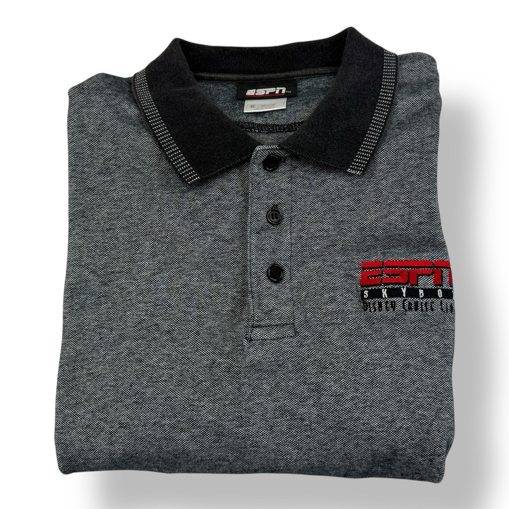 Vintage ESPN Skybox Disney Cruise Line Polo Shirt Black Men's Sz XL Made in USA